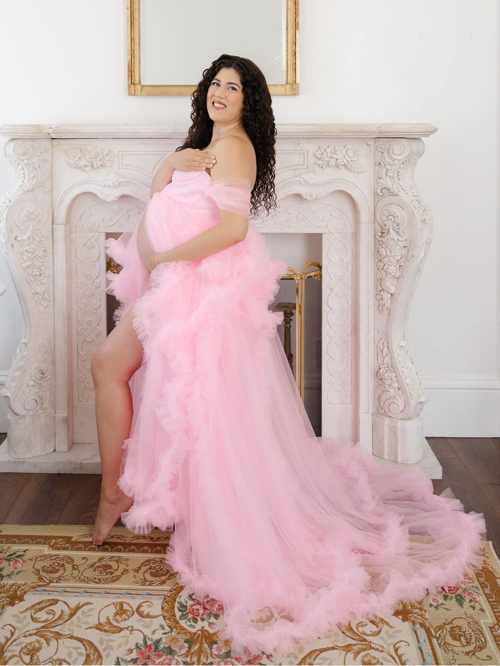 Pink Maternity Photoshoot Gown